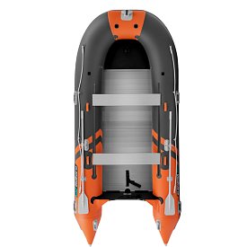 Ponton GLADIATOR ACTIVE C420AL orange dark grey - pompowana łódź z aluminiową podłogą