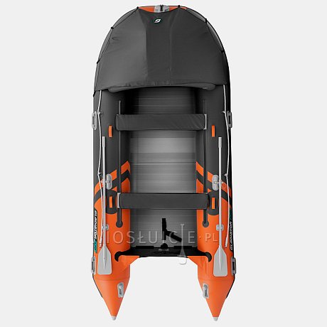 Ponton GLADIATOR ACTIVE C420AL orange dark grey - pompowana łódź z aluminiową podłogą