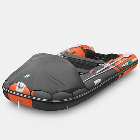 Ponton GLADIATOR ACTIVE C420AL orange dark grey - pompowana łódź z aluminiową podłogą