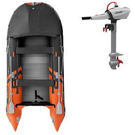 Ponton GLADIATOR ACTIVE C420AL orange dark grey - pompowana łódź z aluminiową podłogą