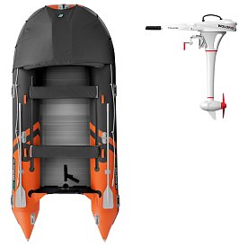 Ponton GLADIATOR ACTIVE C420AL orange dark grey - pompowana łódź z aluminiową podłogą