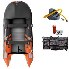 Ponton GLADIATOR ACTIVE C420AL orange dark grey - pompowana łódź z aluminiową podłogą
