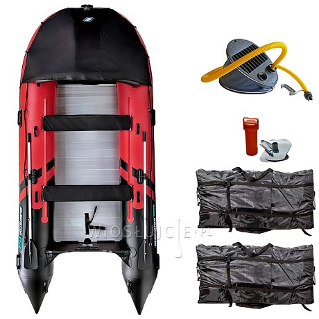 Ponton GLADIATOR ACTIVE C420AL orange dark grey - pompowana łódź z aluminiową podłogą