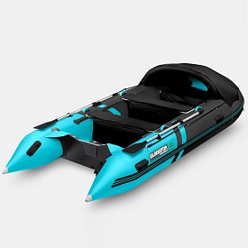 Ponton GLADIATOR ACTIVE C420AL black turquoise - pompowana łódź z aluminiową podłogą