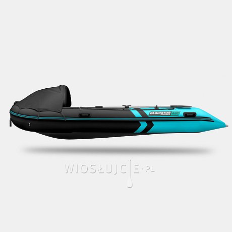 Ponton GLADIATOR ACTIVE C420AL black turquoise - pompowana łódź z aluminiową podłogą