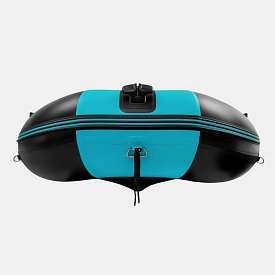 Ponton GLADIATOR ACTIVE C420AL black turquoise - pompowana łódź z aluminiową podłogą