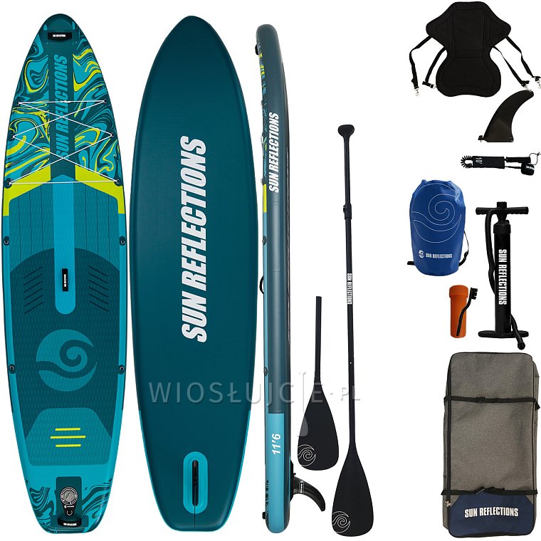 Deska SUP SUN REFLECTIONS XXL 11'6'' COMBO Emerald drift - pompowany paddleboard