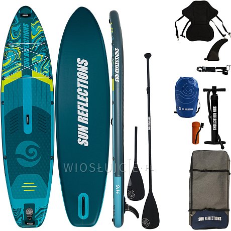 Deska SUP SUN REFLECTIONS XXL 11'6'' COMBO Emerald drift - pompowany paddleboard