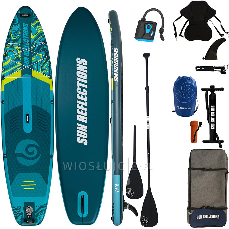 Deska SUP SUN REFLECTIONS XXL 11'6'' COMBO Emerald drift - pompowany paddleboard