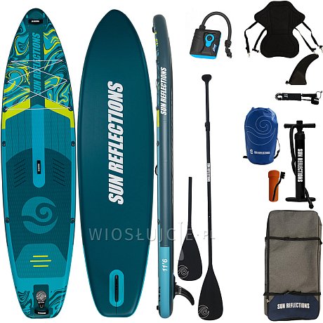 Deska SUP SUN REFLECTIONS XXL 11'6'' COMBO Emerald drift - pompowany paddleboard