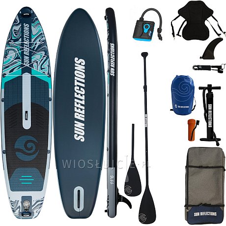 Deska SUP SUN REFLECTIONS XXL 11'6'' COMBO Forest Gray - pompowany paddleboard