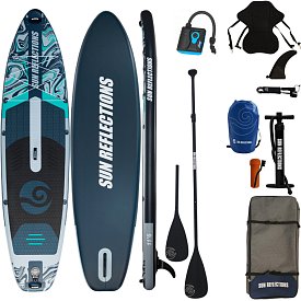Deska SUP SUN REFLECTIONS XXL 11'6'' COMBO Forest Gray - pompowany paddleboard