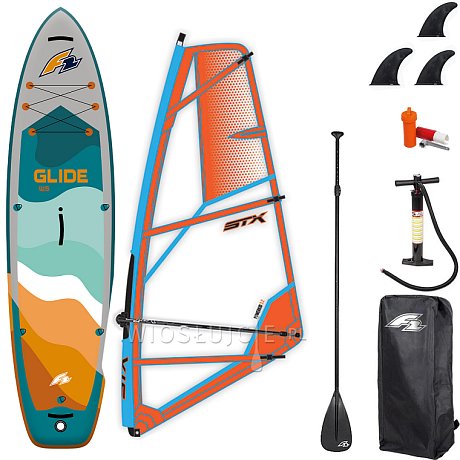 Zestaw WindSUP F2 Glide WS 11'7'' PETROL + pędnik STX PowerKid - pompowany paddleboard
