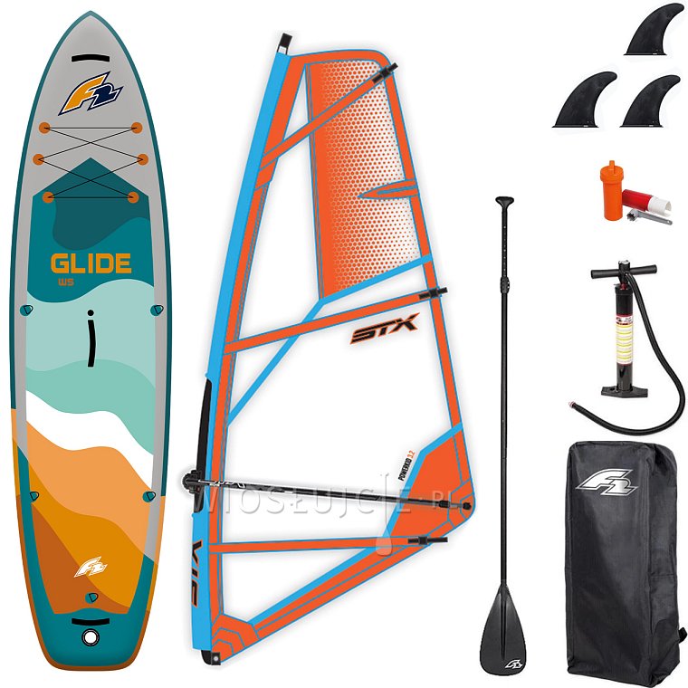Deska SUP F2 GLIDE WS 11'7 PETROL komplet s plachtou - nafukovací paddleboard a windsurfing