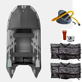 Ponton GLADIATOR ACTIVE C330AL light dark grey - pompowana łódź z aluminiową podłogą