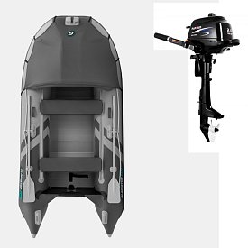Ponton GLADIATOR ACTIVE C330AL light dark grey - pompowana łódź z aluminiową podłogą