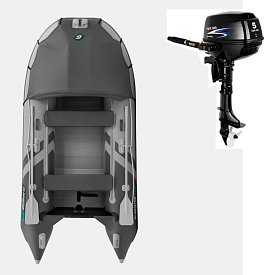 Ponton GLADIATOR ACTIVE C330AL light dark grey - pompowana łódź z aluminiową podłogą