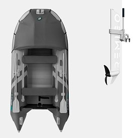 Ponton GLADIATOR ACTIVE C330AL light dark grey - pompowana łódź z aluminiową podłogą