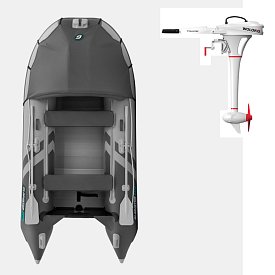 Ponton GLADIATOR ACTIVE C330AL light dark grey - pompowana łódź z aluminiową podłogą
