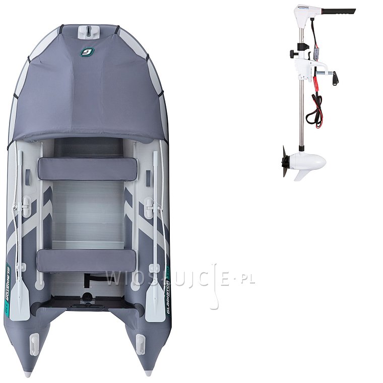 Ponton GLADIATOR ACTIVE C330AL light dark grey - pompowana łódź z aluminiową podłogą