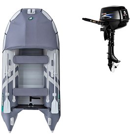 Ponton GLADIATOR ACTIVE C330AL light dark grey - pompowana łódź z aluminiową podłogą