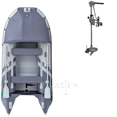 Ponton GLADIATOR ACTIVE C330AL light dark grey - pompowana łódź z aluminiową podłogą