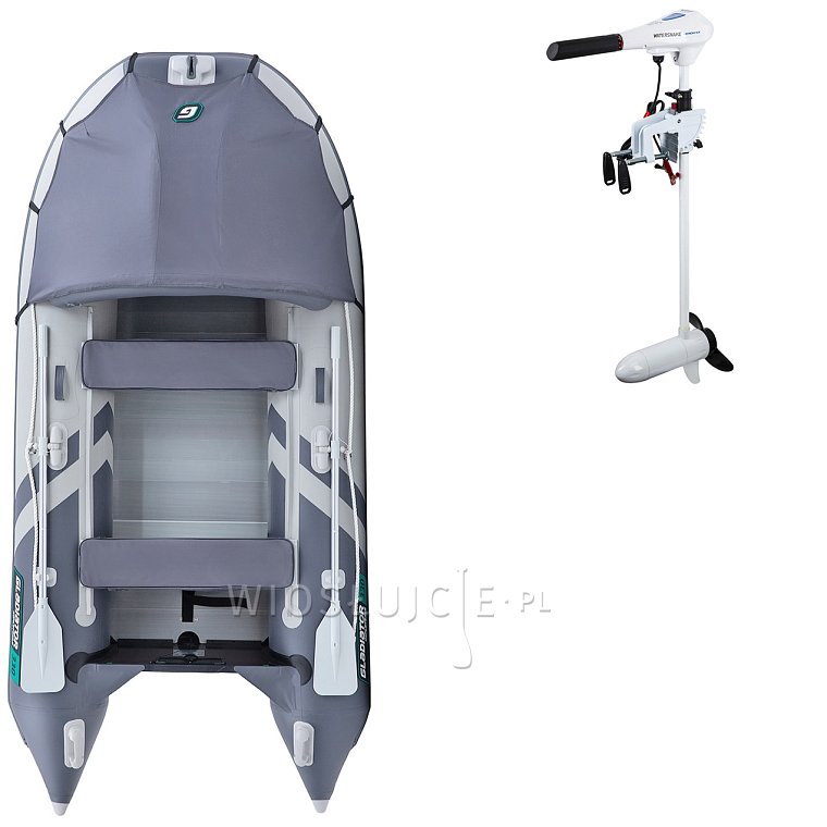 Ponton GLADIATOR ACTIVE C330AL light dark grey - pompowana łódź z aluminiową podłogą