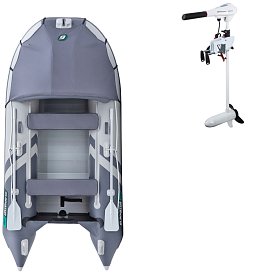 Ponton GLADIATOR ACTIVE C330AL light dark grey - pompowana łódź z aluminiową podłogą