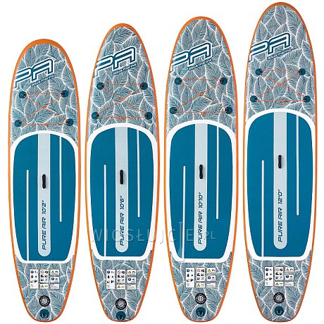 MEGA ZESTAW 4 DESKI SUP dla wypożyczalni– AQUA MARINA PURE AIR TROPIC BLUE 10´2, 10´6, 10´10, 12´0