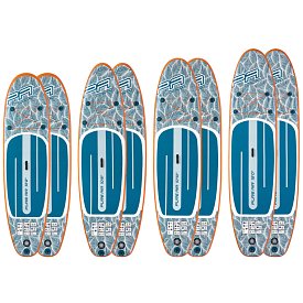 DUŻY ZESTAW 8 DESEK SUP dla wypożyczalni – AQUA MARINA PURE AIR TROPIC BLUE 10´2, 10´6, 10´10, 12´0 (po 2 szt. każdego)
