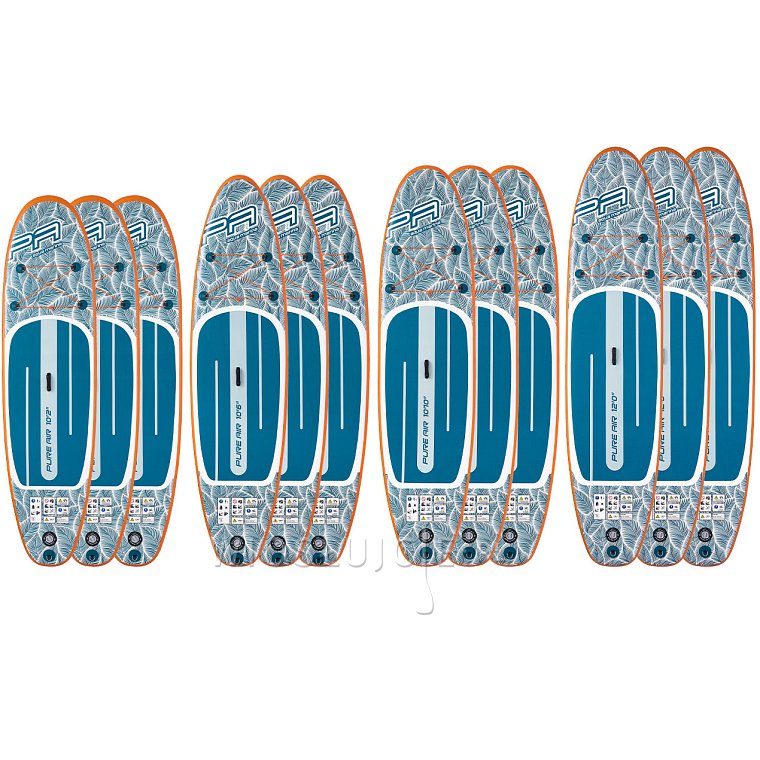 SUPER ZESTAW 16 DESEK SUP dla rodziny - AQUA MARINA PURE AIR 10´2, 10´6, 10´10, 12´0