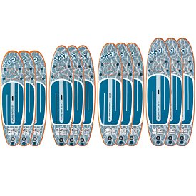 SUPER ZESTAW 12 DESEK SUP dla wypożyczalni – AQUA MARINA PURE AIR TROPIC BLUE 10´2, 10´6, 10´10, 12´0 (po 3 szt. każdego)