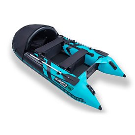 Ponton GLADIATOR ACTIVE C330AD black turquoise - pompowana łódź z pompowaną podłogą