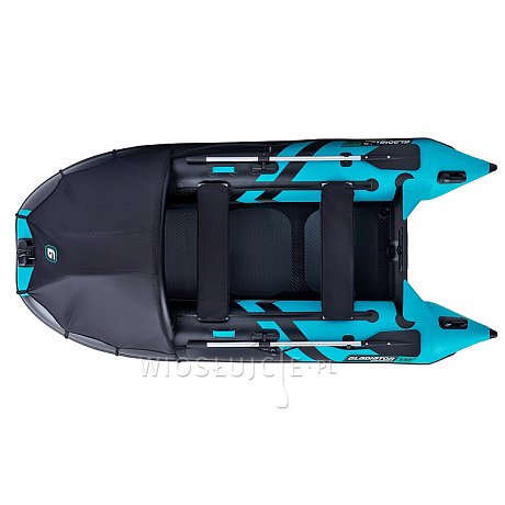 Ponton GLADIATOR ACTIVE C330AD black turquoise - pompowana łódź z pompowaną podłogą