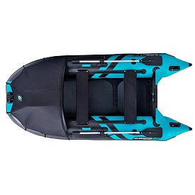 Ponton GLADIATOR ACTIVE C330AD black turquoise - pompowana łódź z pompowaną podłogą
