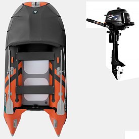 Ponton GLADIATOR ACTIVE C330AD Orange - Dark gray - pompowana łódź z pompowaną podłogą