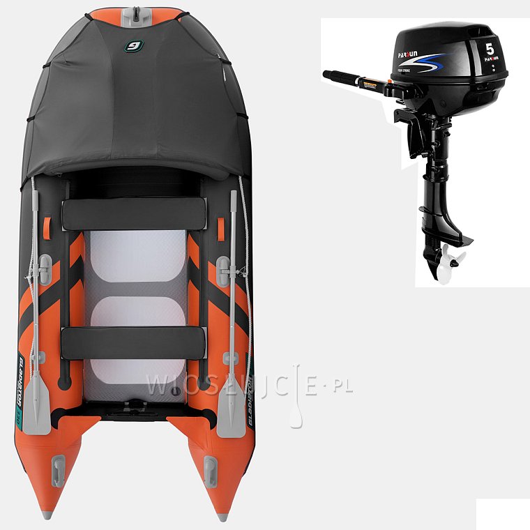 Člun GLADIATOR ACTIVE C330AD Orange - Dark gray - nafukovací člun s vysokotlakou podlahou
