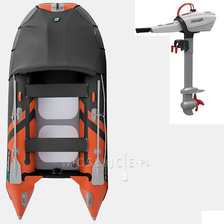 Člun GLADIATOR ACTIVE C330AD Orange - Dark gray - nafukovací člun s vysokotlakou podlahou
