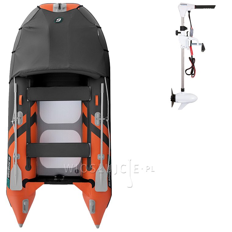 Ponton GLADIATOR ACTIVE C330AD Orange - Dark gray - pompowana łódź z pompowaną podłogą