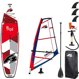 Zestaw windsurfingowy  F2 RIDE  10'5 RED WINDSURF  + pędnik F2 CHECKER RIG - pompowany paddleboard, windsurfing, kajak