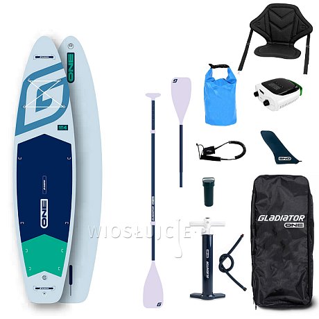 Deska SUP GLADIATOR ONE 11'4 TOURING WHITE 2026 - pompowany paddleboard