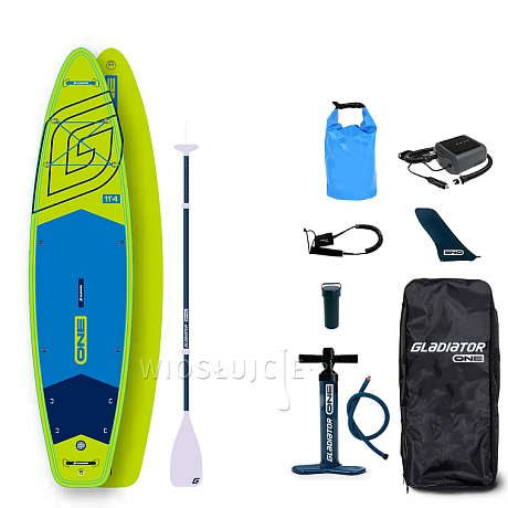 Deska SUP GLADIATOR ONE 11'4 TOURING LIME - pompowany paddleboard