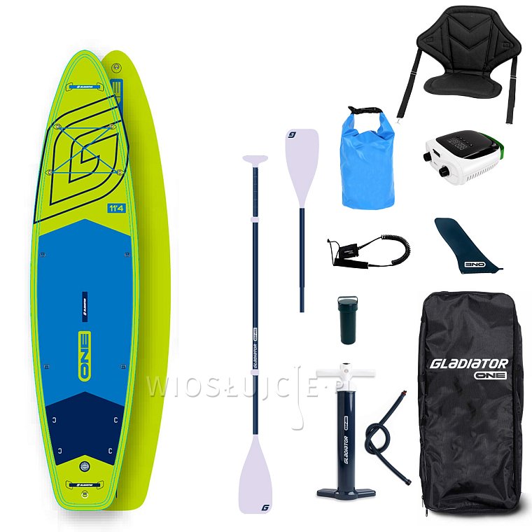 Deska SUP GLADIATOR ONE 11'4 TOURING LIME 2026 - pompowany paddleboard