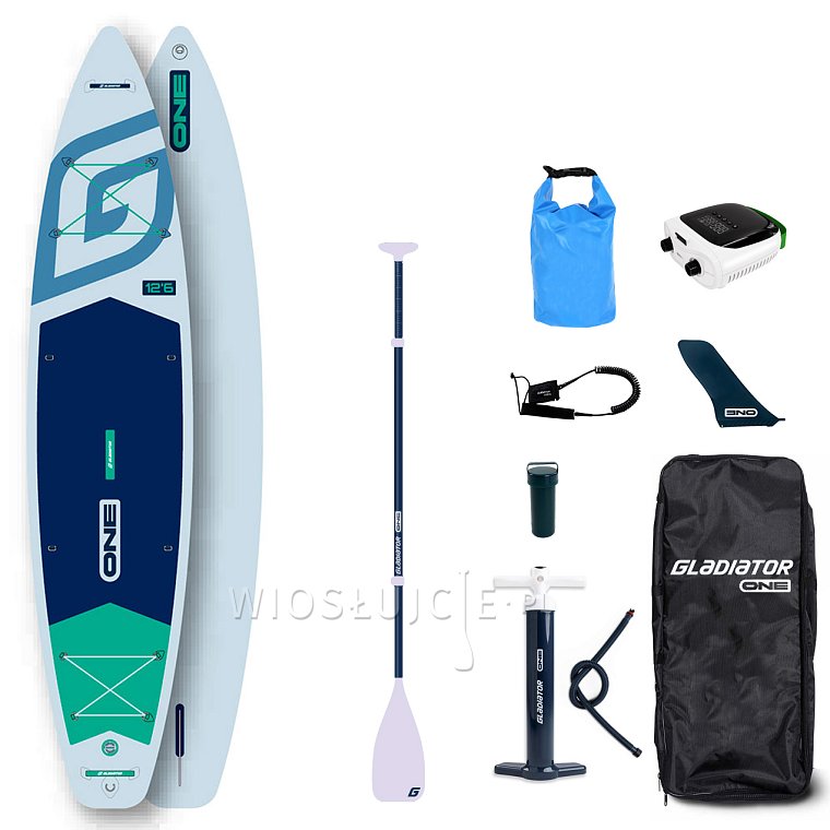 Deska SUP GLADIATOR ONE 12'6 TOURING WHITE 2026 - pompowany paddleboard