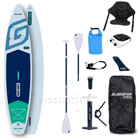 Deska SUP GLADIATOR ONE 12'6 TOURING WHITE 2026 - pompowany paddleboard