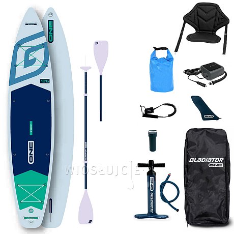 Deska SUP GLADIATOR ONE 12'6 TOURING WHITE - pompowany paddleboard