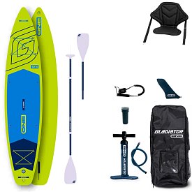 Deska SUP GLADIATOR ONE 12'6 TOURING LIME - pompowany paddleboard