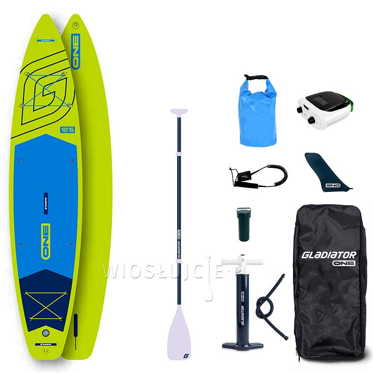 Deska SUP GLADIATOR ONE 12'6 TOURING LIME 2026 - pompowany paddleboard