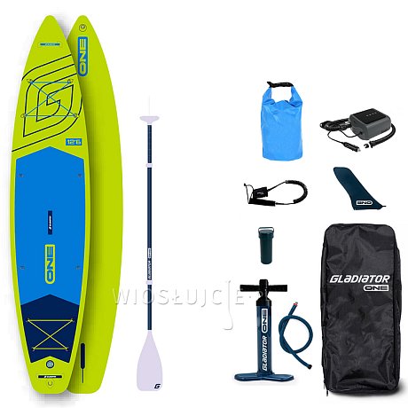 Deska SUP GLADIATOR ONE 12'6 TOURING LIME - pompowany paddleboard