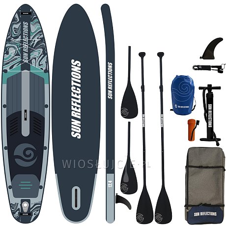Deska SUP SUN REFLECTIONS MULTI 12'4 MINICOMBO FOREST GREY - pompowany paddleboard